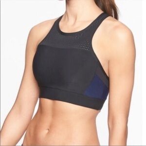 Athleta Bonaire Sporty Bikini Top With Mesh Inserts